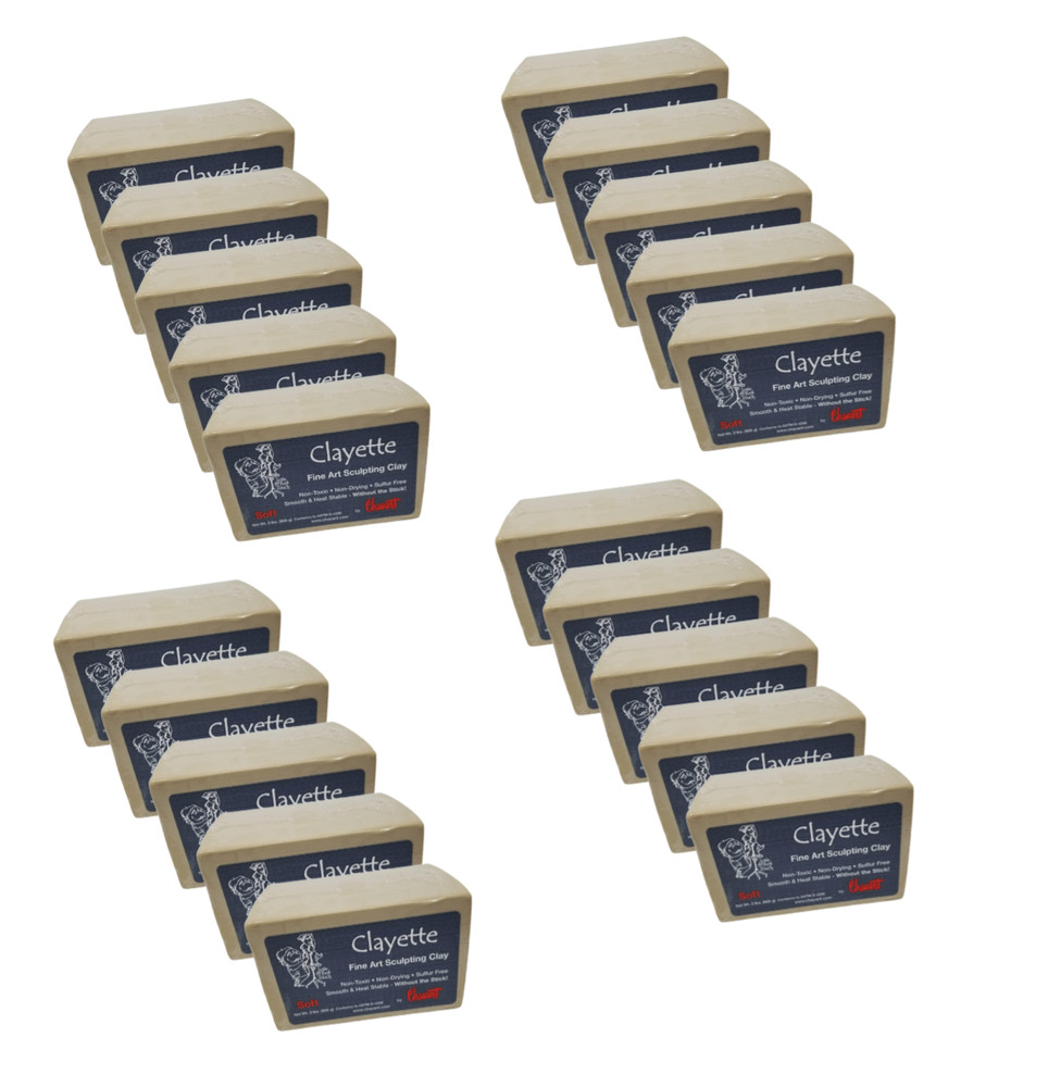 Chavant Clayette Soft (Off-white) 1 Case - 20 Bricks