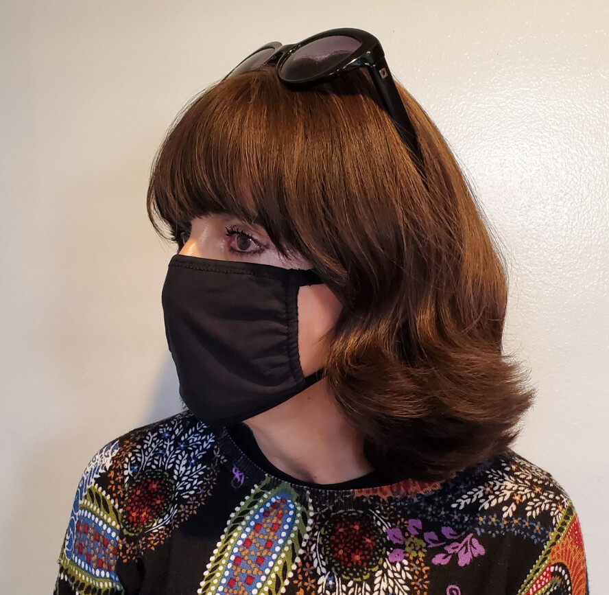 FACE MASK, BLACK COTTON 10 Pieces