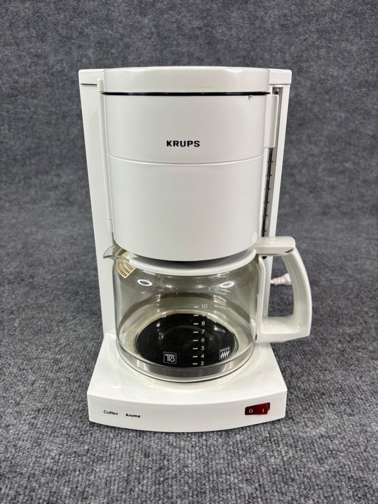 Krups Aroma 10 Cup Coffee Maker Type 130 A White Tested Working