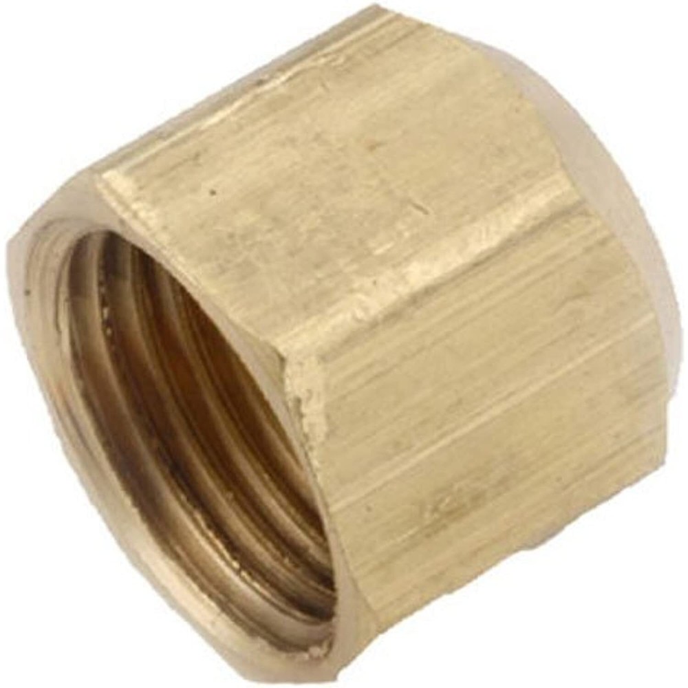 ANDERSON METALS 754040-06 3/8" Brass Flat Cap