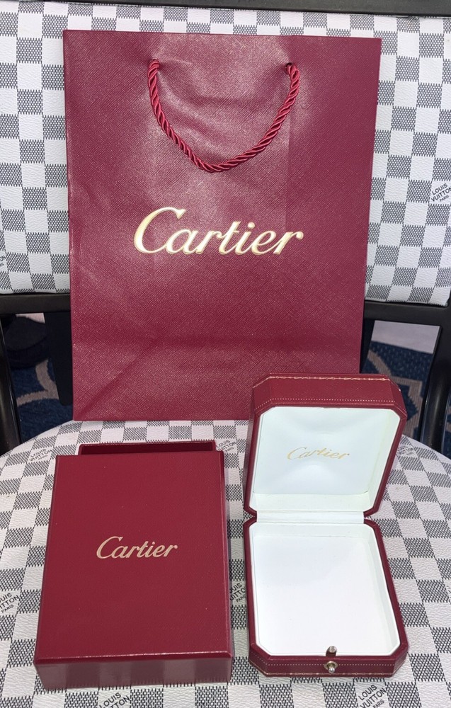 Cartier Jewelry Case , Outer Box & Gift Bag Set.
