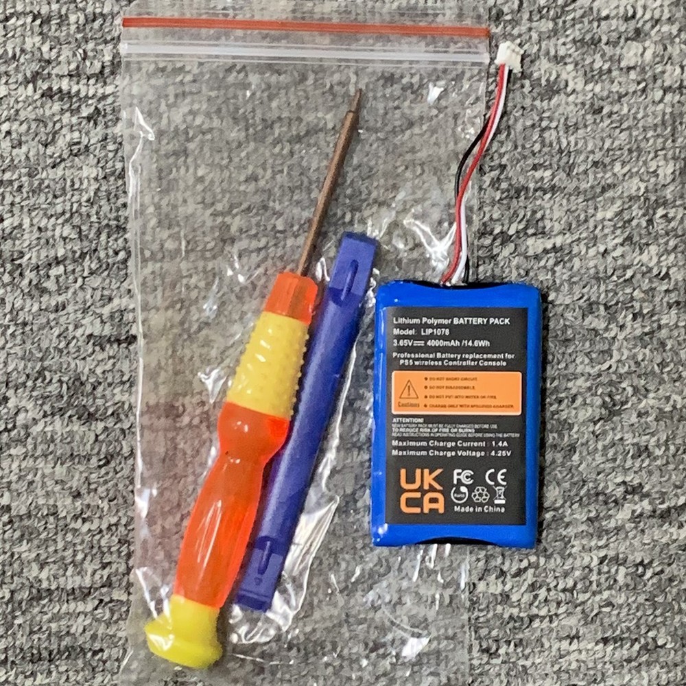 4000mAh Battery Replacement for Sony Playstation 5 Dualsense Controller w/ Tools