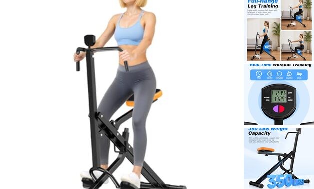 Squat Rowing Machine for Home Gym, Compact Foldable Squat Exercise Black