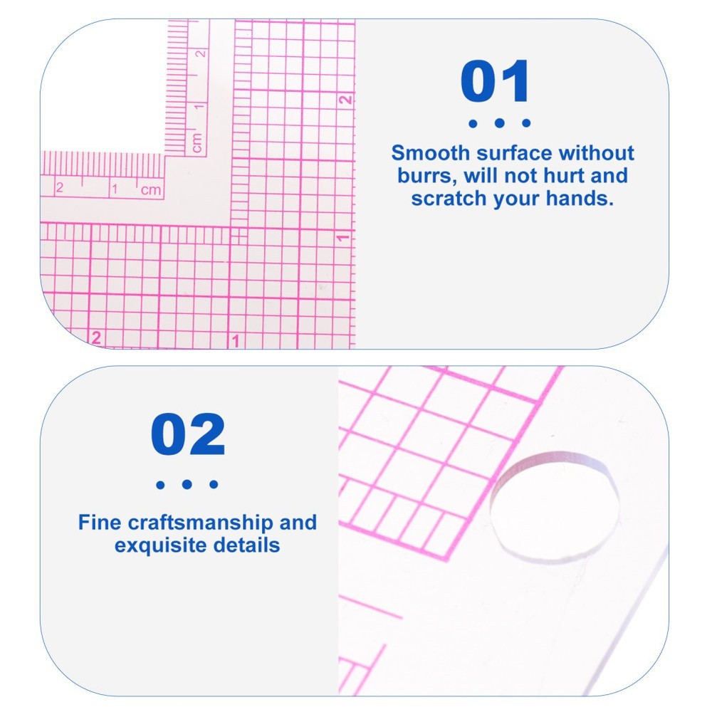 2Pcs Tailor Ruler Square Curve Ruler for Sewing and Quilting Tools