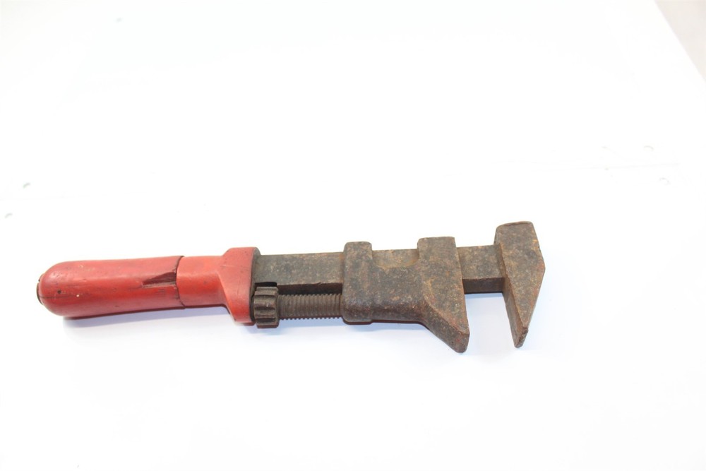 Vintage Adjustable Hammerhead Monkey Wrench 12" With Wood Handle