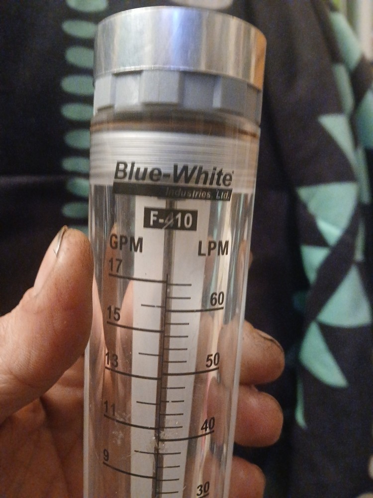 Blue-white F-41000LN-12 Variable Area Flow Meter -never installed