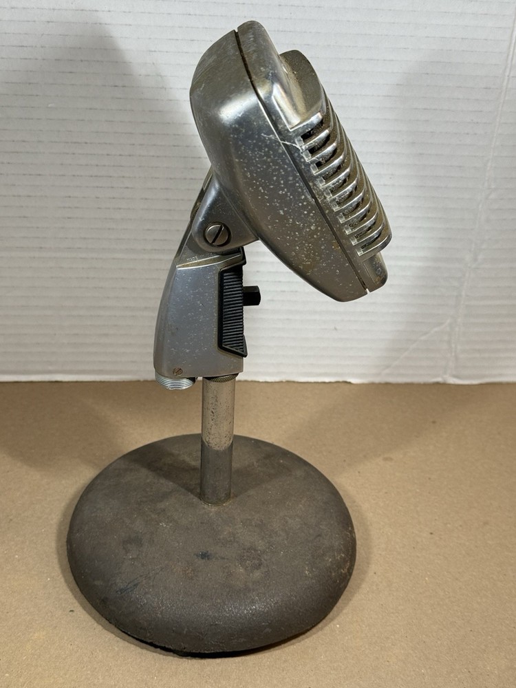 Vintage Shure Sonodyne Dynamic Microphone 51S w/ Cable - Untested - Read