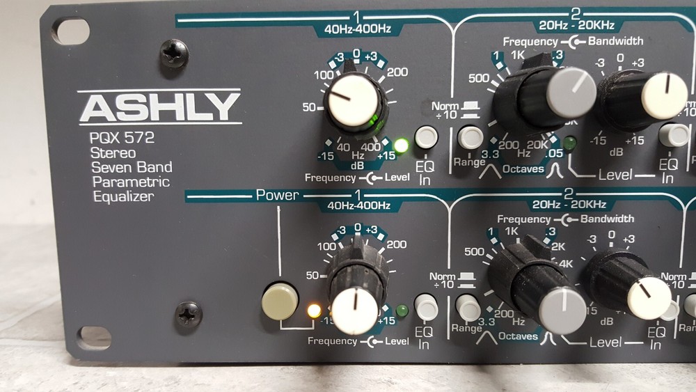 Ashly PQX 572 Stero Seven Band Parametric Equalizer READ