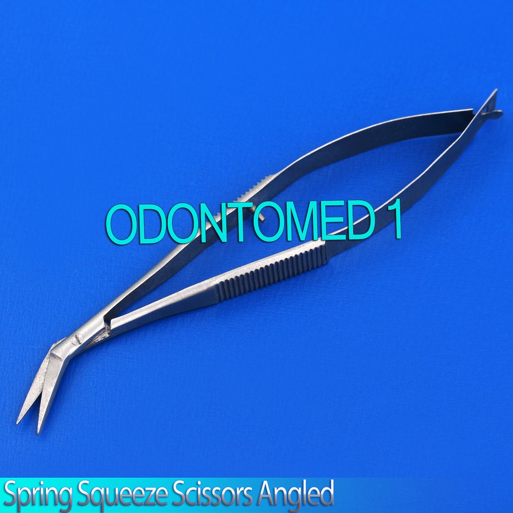 1 Pcs ANGLED 4" spring SQUEEZE scissors embroidery beading