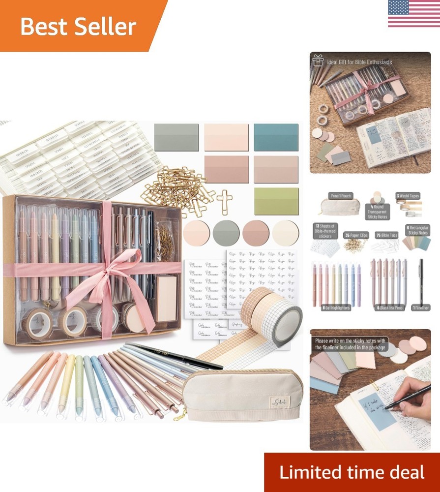 Personalized Bible Journaling Collection with Tabs, Stickers & No Bleed Markers