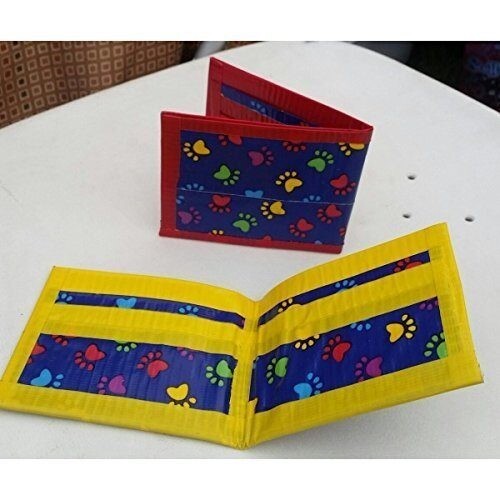 Rainbow Paw Prints Bi-Fold Duct Tape Wallet Duck