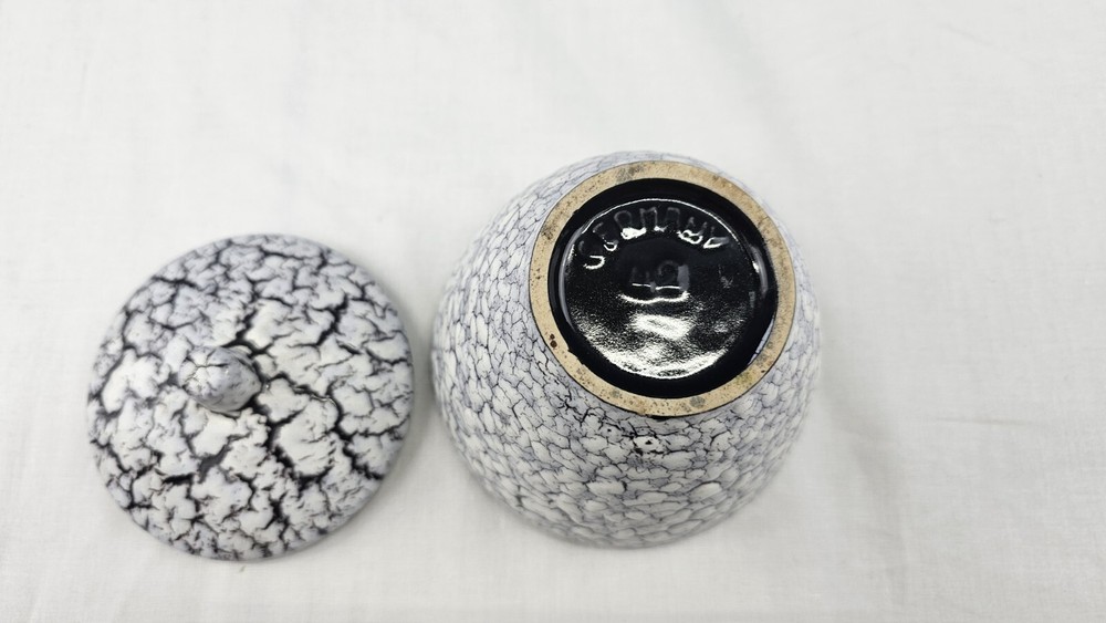 German Crackle Glaze Sugar Bowl