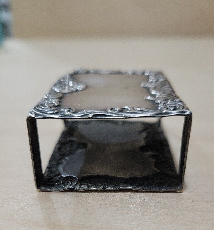Vintage Sterling Silver Match Box Holder, See Hallmark