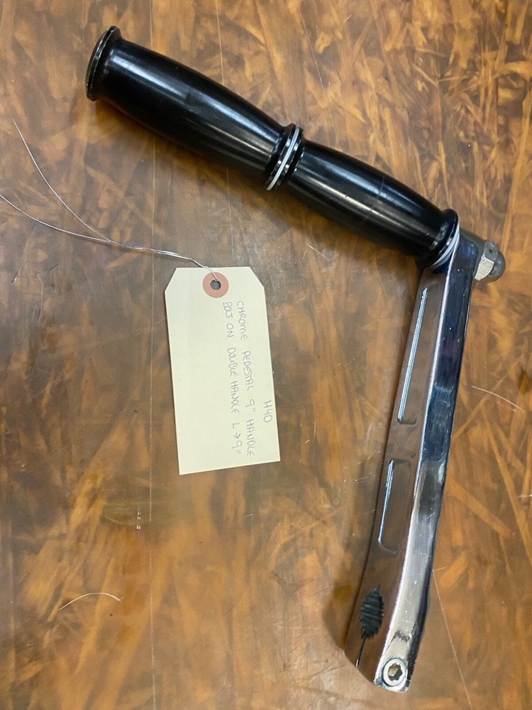 Chrome Pedestal Winch Handle 9" bolt on double handle, length 9"