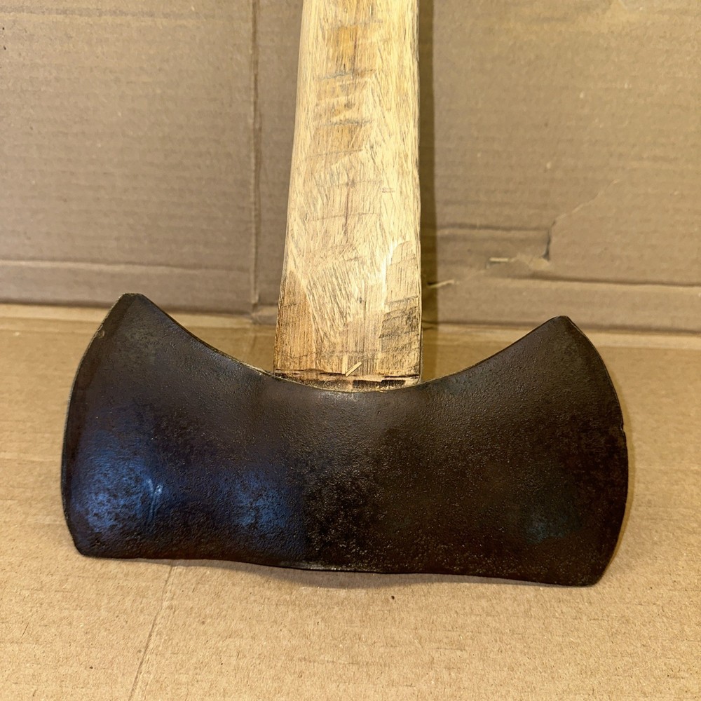 Vintage Double Bit Axe ~ Replacement 34” Handle ~ Head 10”x4-3/4” ~ SHARP!