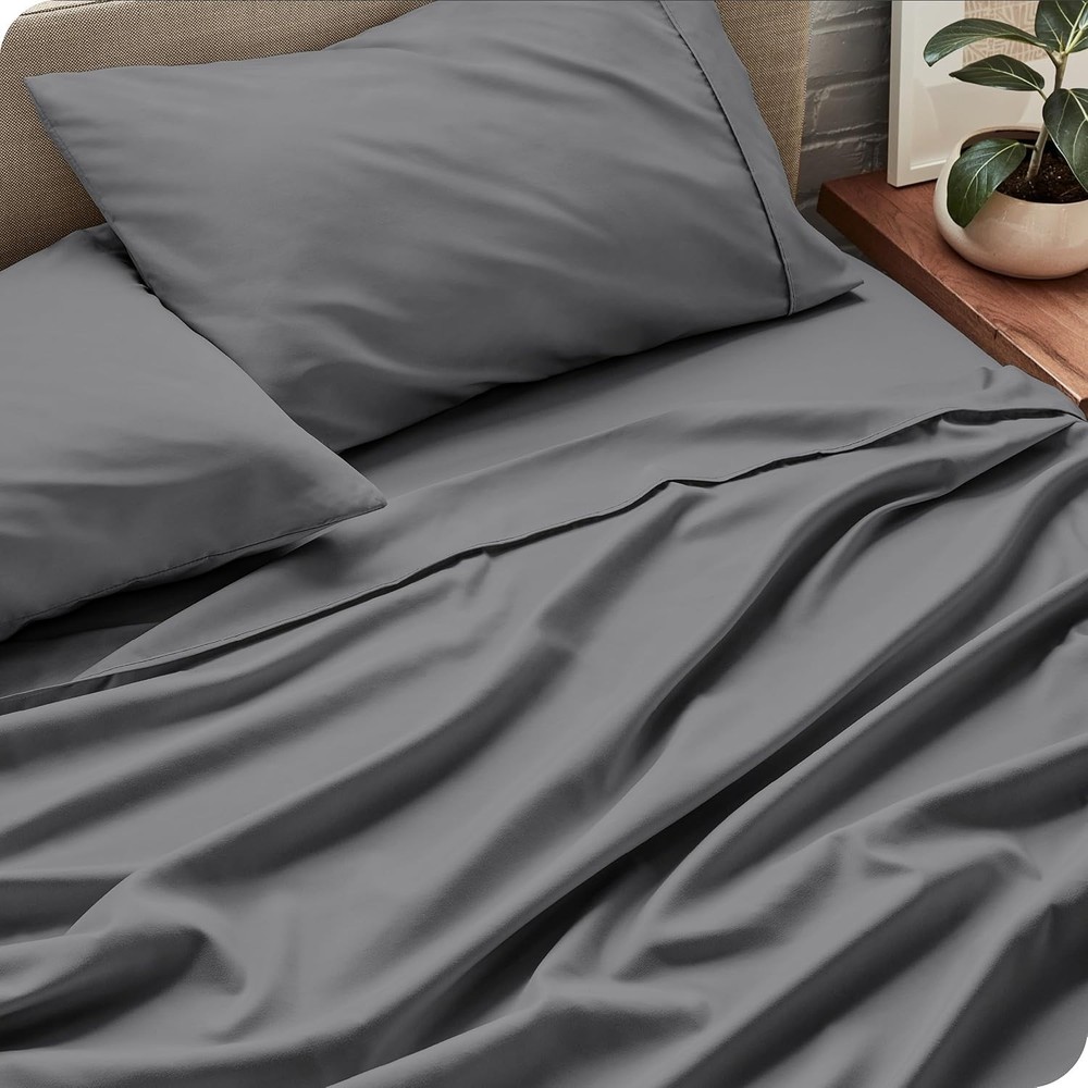 Luxury Ultra-Soft Full Sheet Set - 1800Thread Count Microfiber, Grey Color