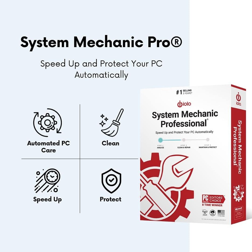 iolo - System Mechanic Pro, Computer Cleaner for Windows, Blocks Viruses and...