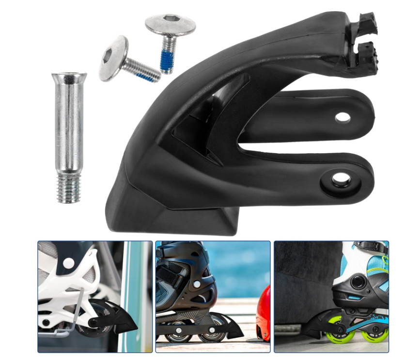 Roller Skate Brake Replacement Set Inline Skate Non Slip Stopper Black Kit