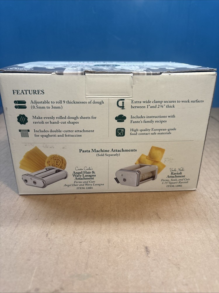 Fantes RED Manual Pasta Machine #12002 9 Thickness Settings