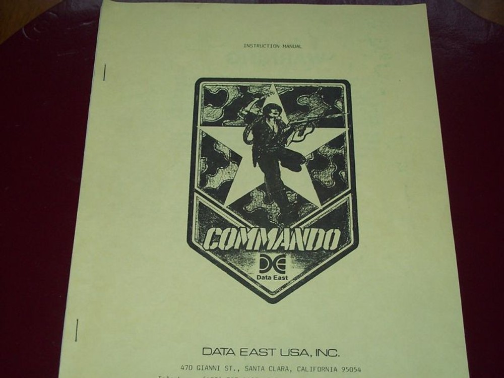 Commando Original Operations Manual by Data East