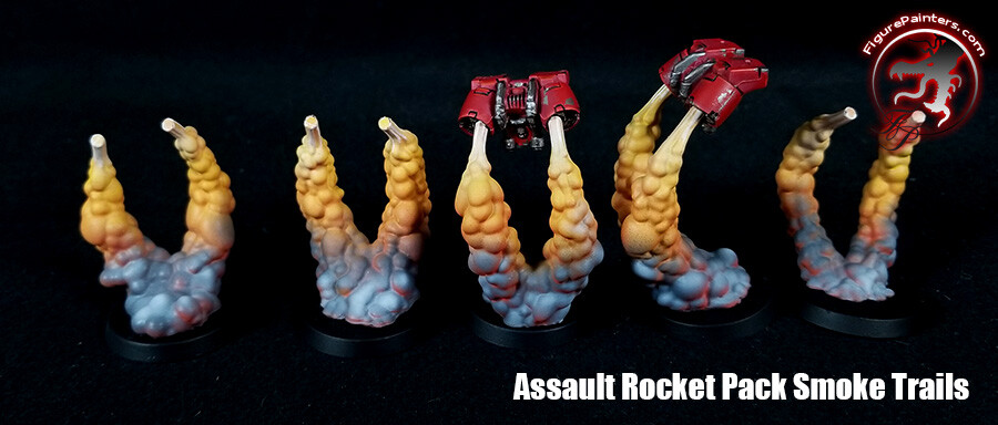 5 Smoke Trail Stands compatible w/ assault marines, Warhammer 40k