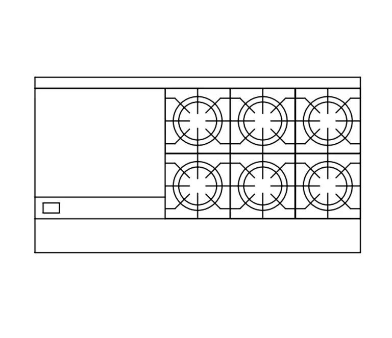 American Range AR-36G-4B-CC 60" (4) Burner Gas Range w/ 36" Manual Griddle