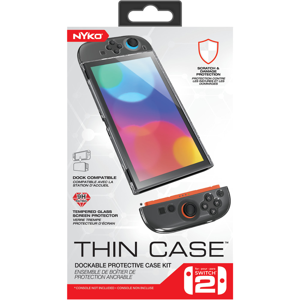 Nyko Thin Case for Switch 2 - Clear Dockable Console Protector