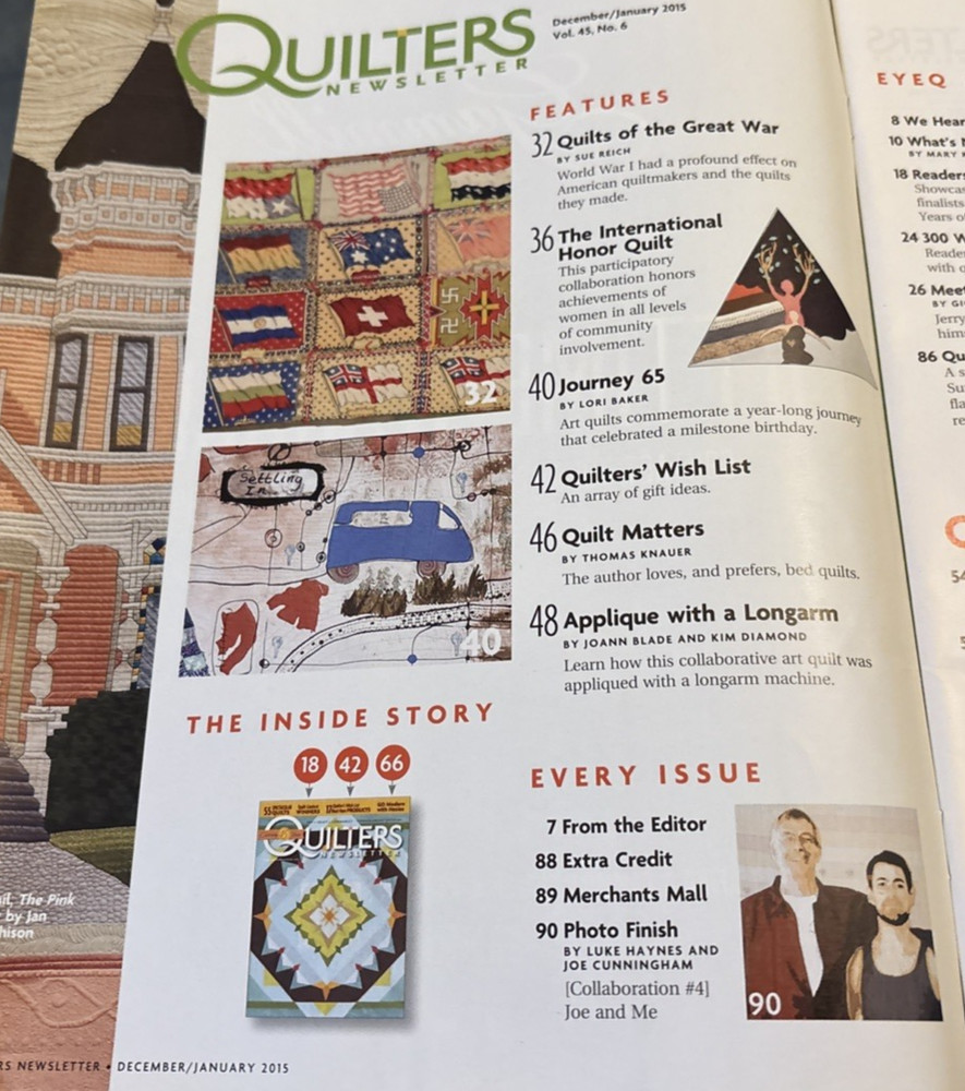 Rare Quilters Newsletter Patterns Dec/Jan 2015