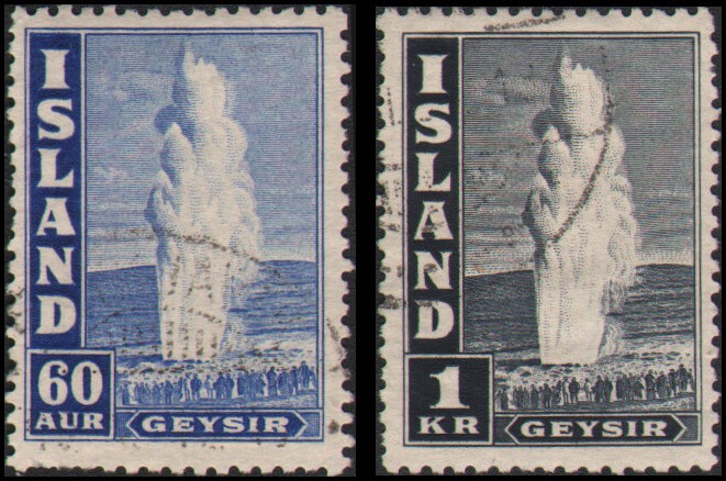 Iceland #208Ac-208Bd Used perf 11