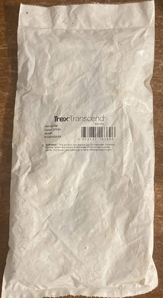 Trex Transcend Horizontal Rail Gaskets White WT00HGASK