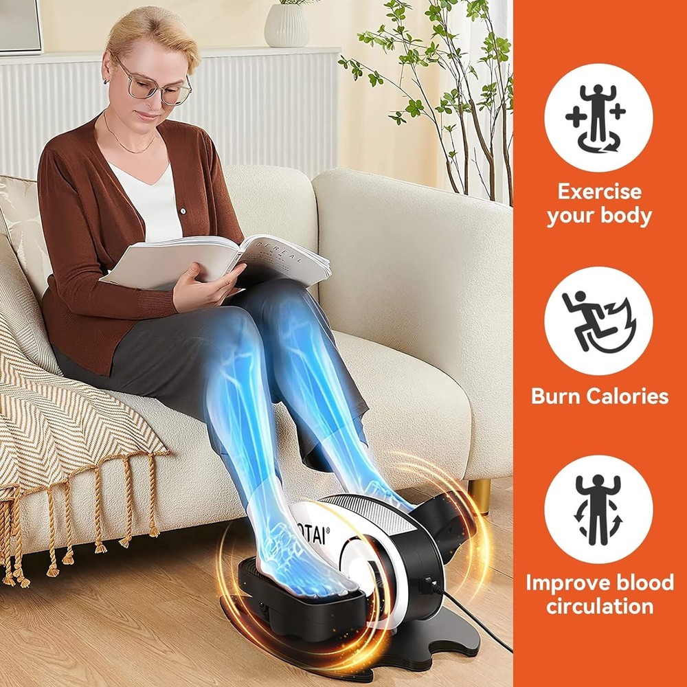 ROTAI Under Desk Elliptical Massage Machine Model ETB003 White w/ Remote Control