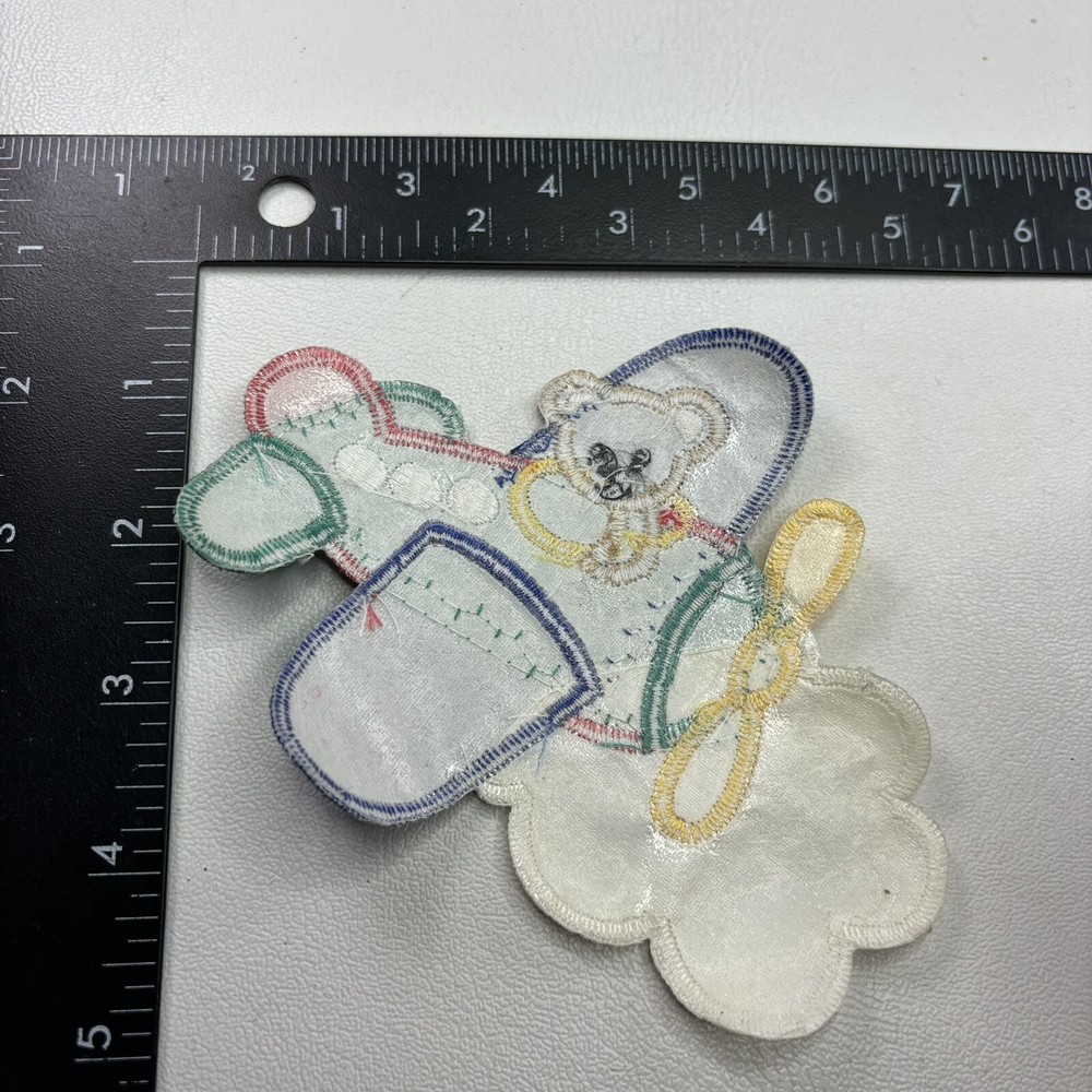 Toy Childs Theme Bear Airplane Pilot Patch 22SC