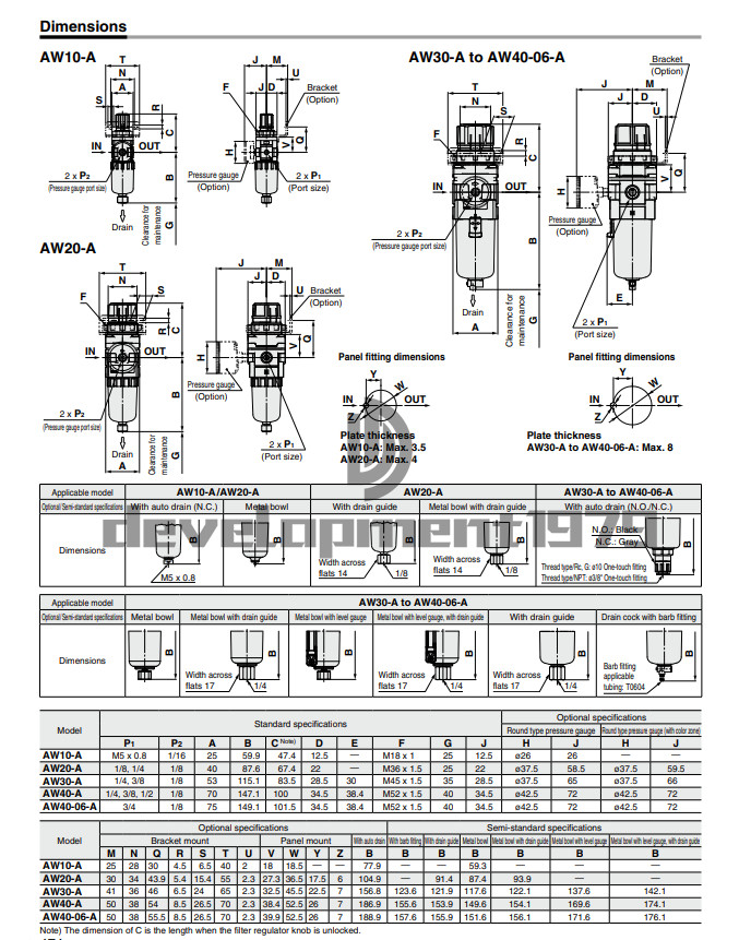 ONE NEW SMC AW20-02BE-B Pressure Reducing Regulator