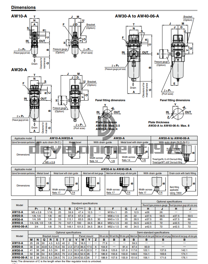 ONE NEW SMC AW20-02BE-B Pressure Reducing Regulator