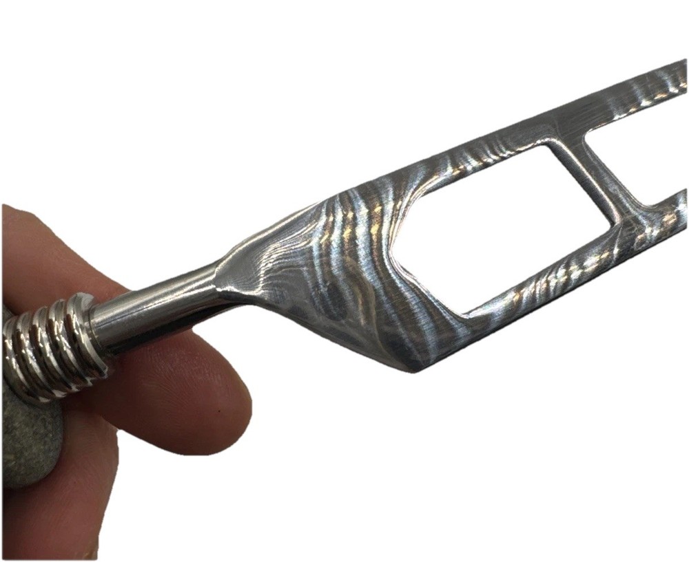Cheese Knife - Stacked Stone Handle Natural River Rock
