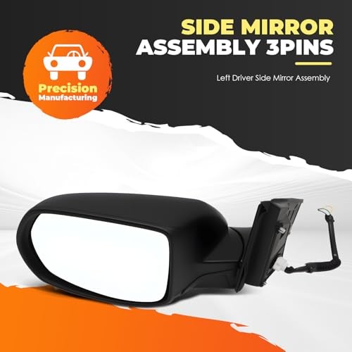 Side Power Mirror Assembly Compatible with CR-V 2012-2016 Manual Folding Left