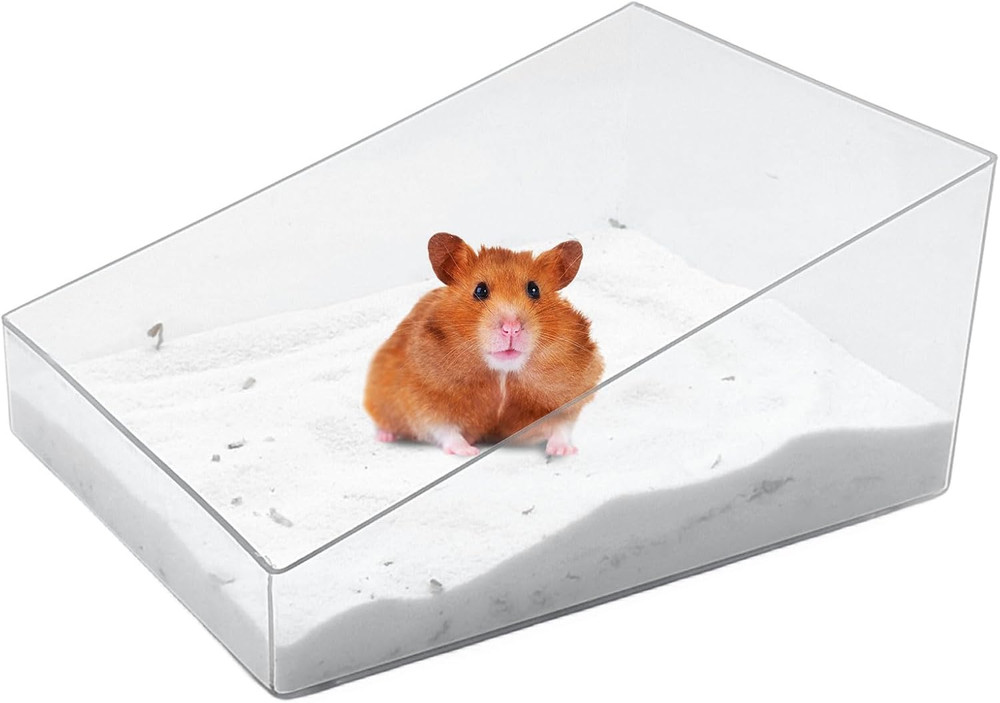 Hamster Sand Bath Box, Transparent Acrylic Sand Bath Container,Bathroom & Diggin