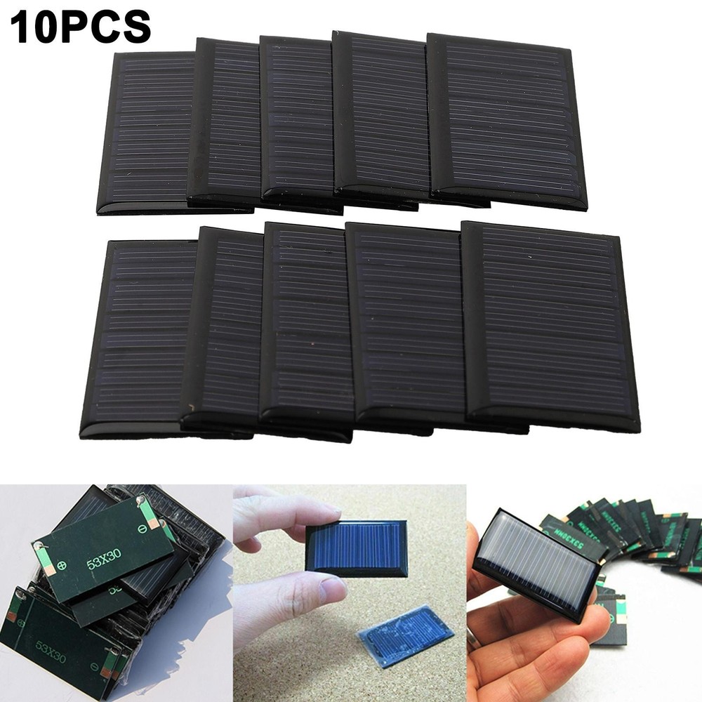 10 Pack Small Solar Panels 5V 30mA Efficient DIY Electronics Power Generation