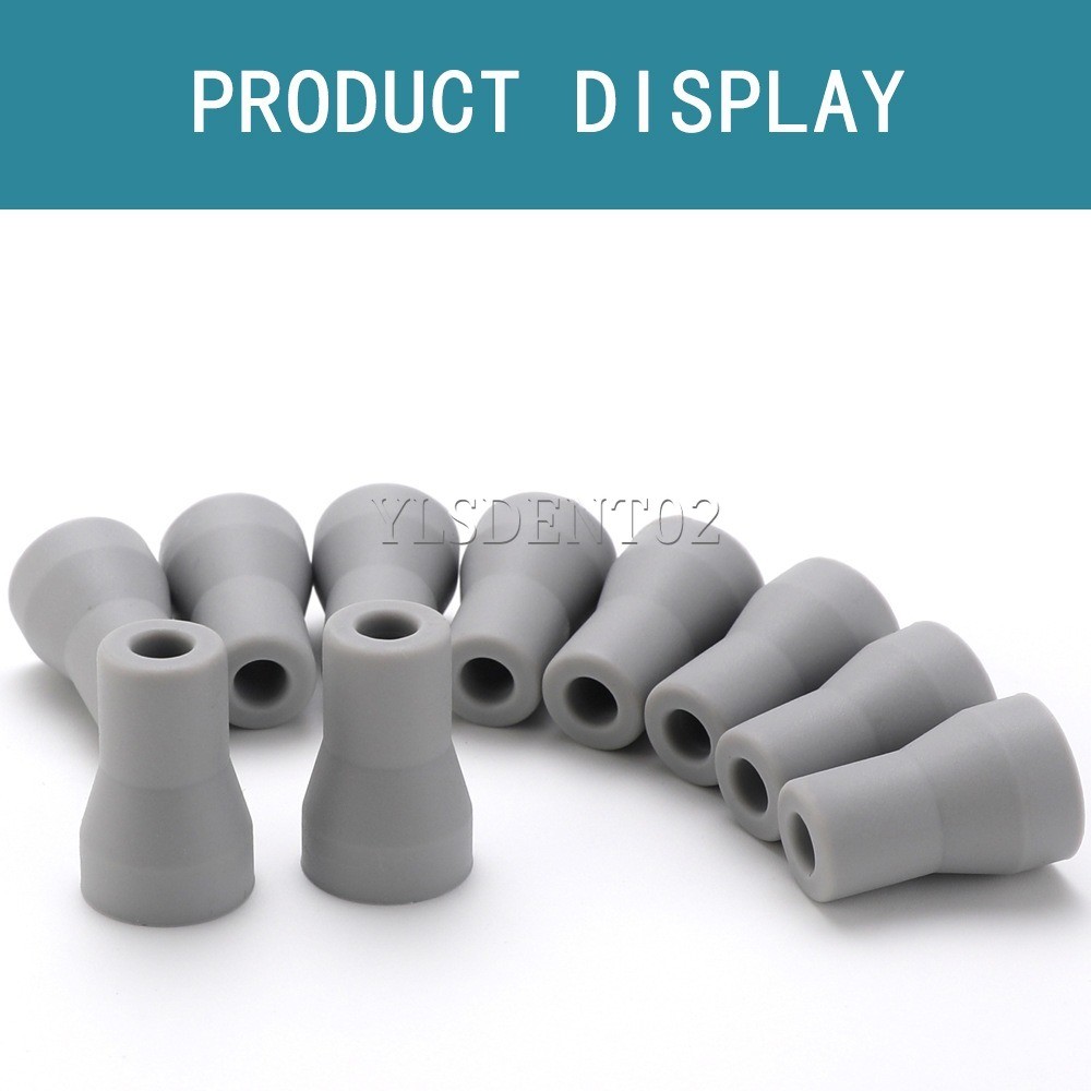 10X Dental Saliva Ejector Tip Snap Adapter Rubber Weak Suction Replacement