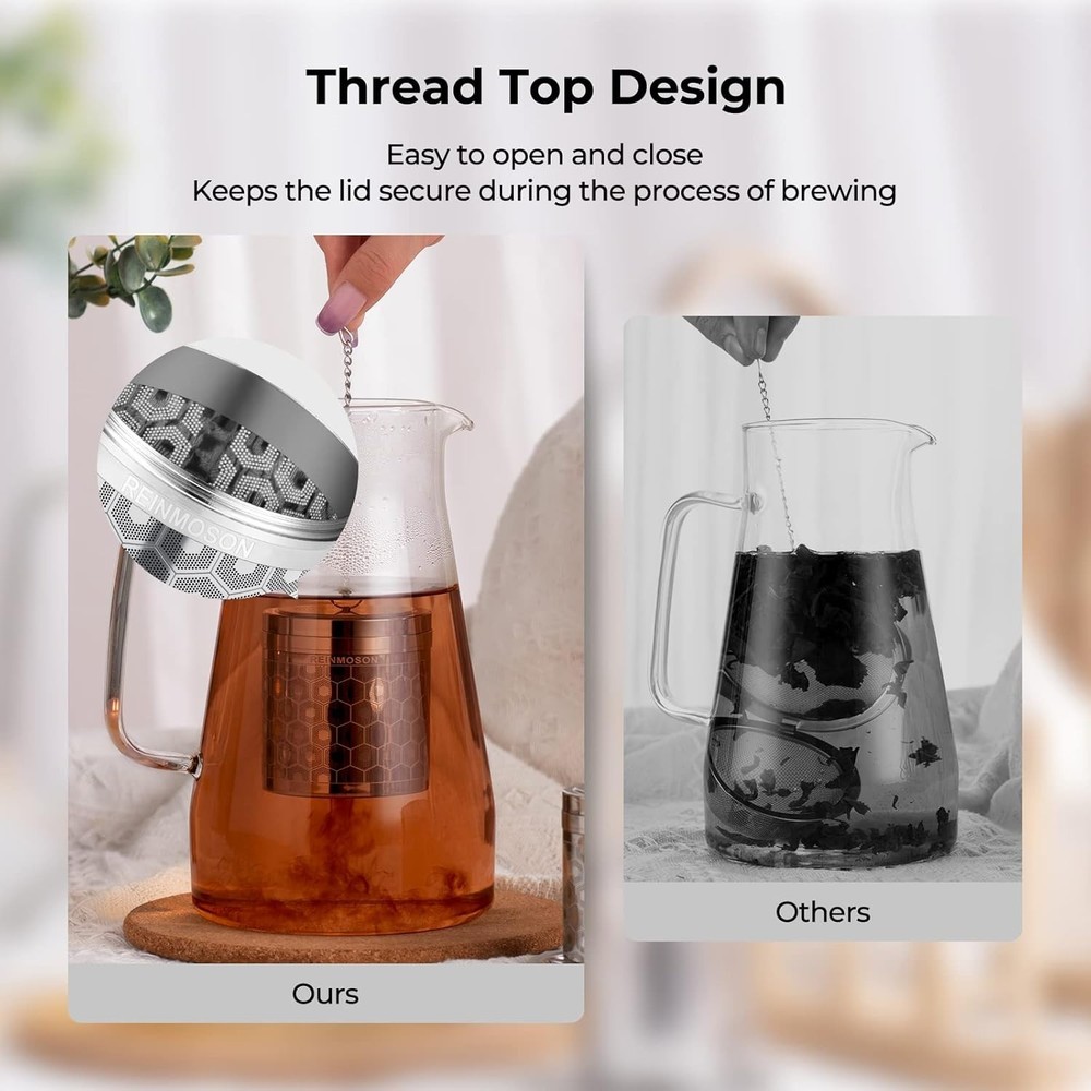 Large Stainless Steel Tea Infuser with Extra Fine Mesh - Secure & Versatile