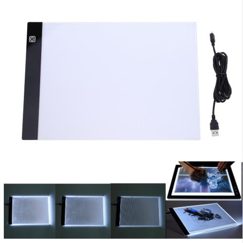 LED Drawing Light Box Board Stencil Art Work Cartoon Thin A4 Size USB Power