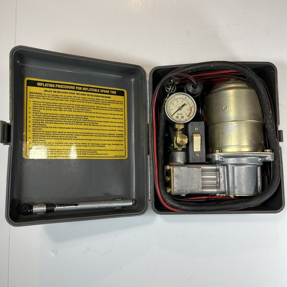 Vintage Original Ford Air Pump To 12V Plug Inflation Accessory Kit