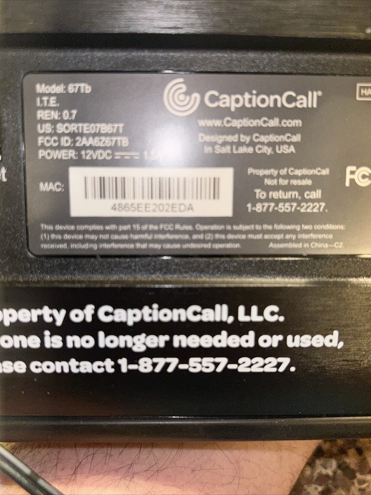 CaptionCall Hearing Impaired Amplified Captioned Wired Touch Screen Phone Captel