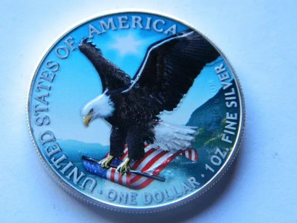 USA 2022 COLORIZED SILVER EAGLE COIN