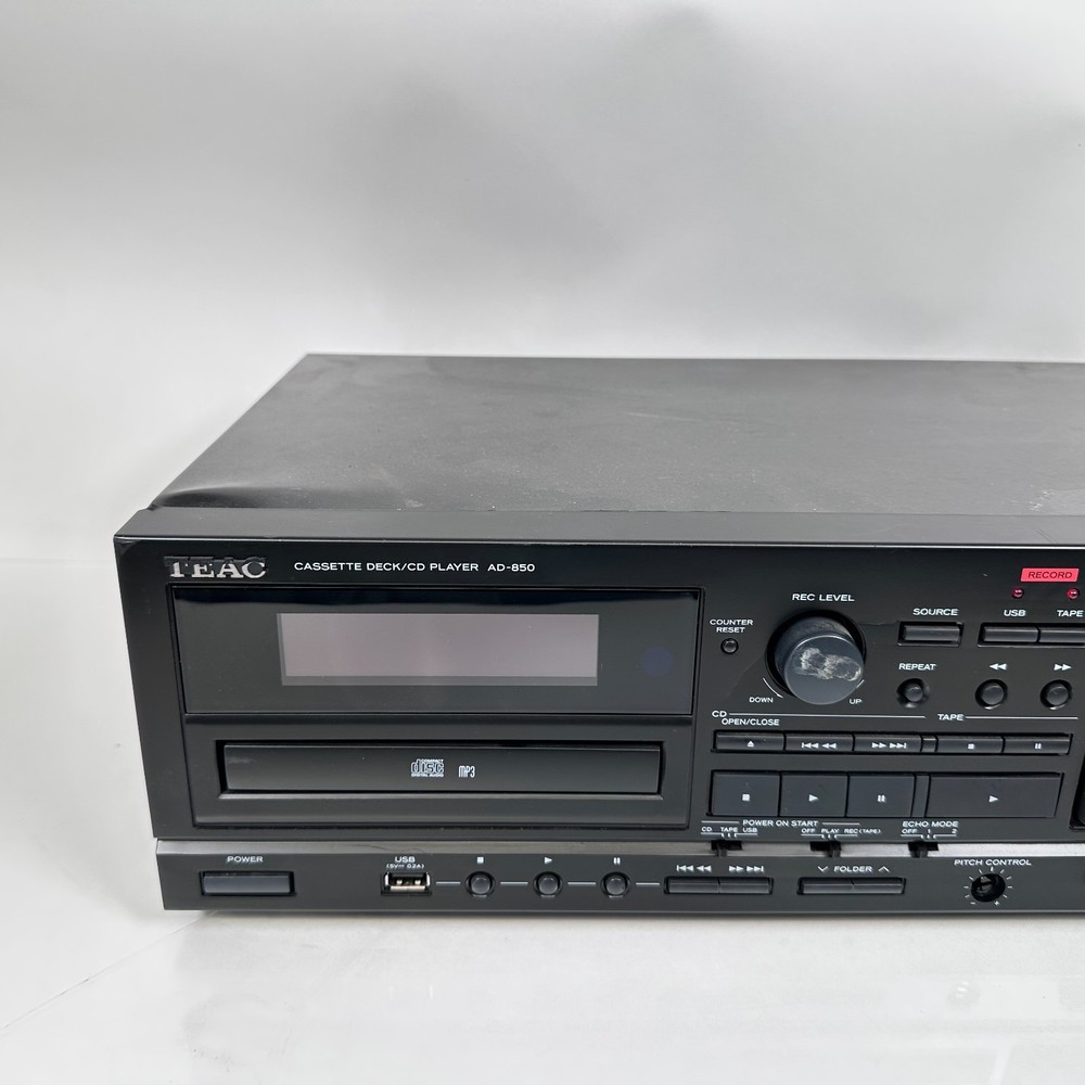 TEAC AD-850 Cassette Deck CD Player USB Memory Recording & Playing; AS-IS