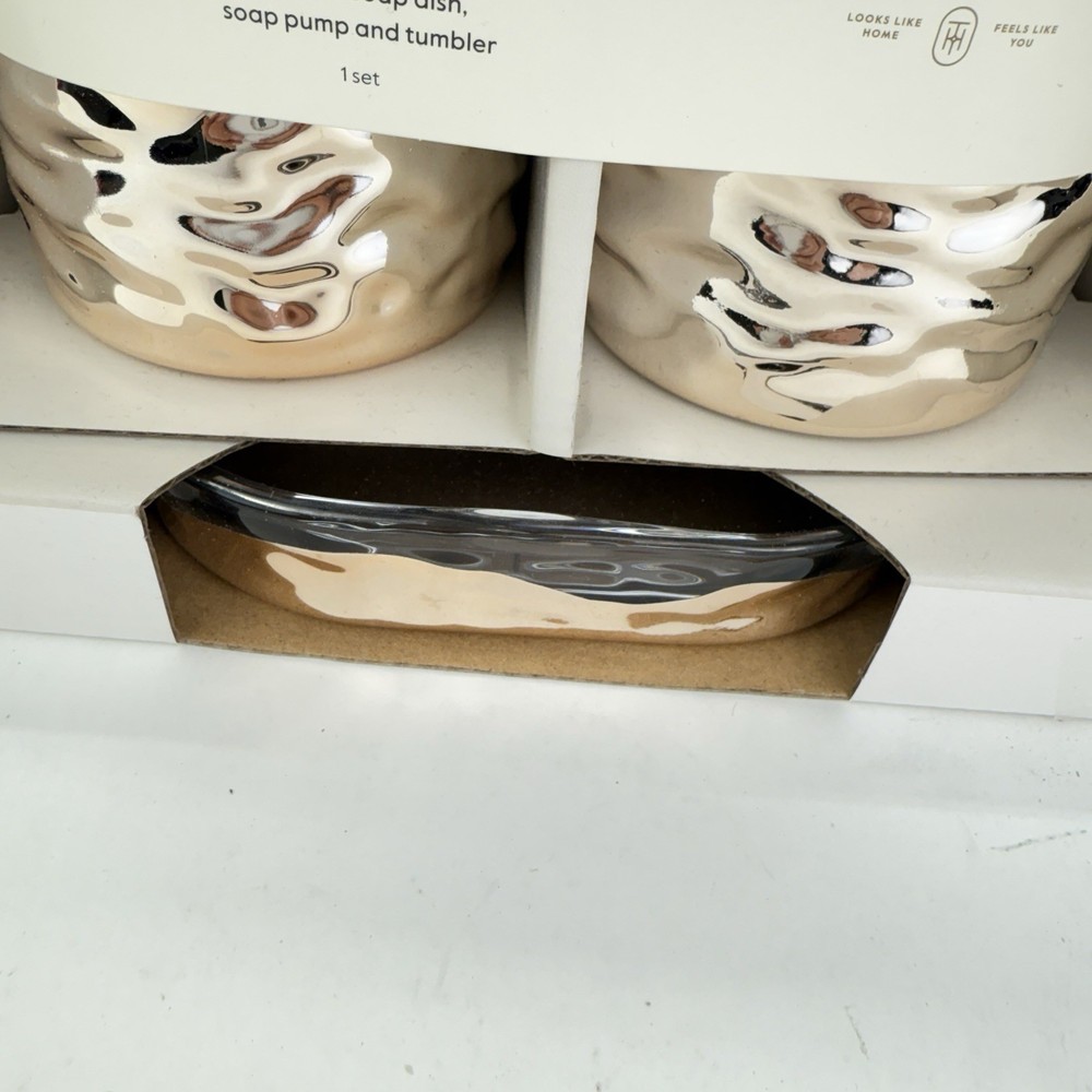 3pc Luxe Coordinate Bath Bundle Set - Threshold Brand New