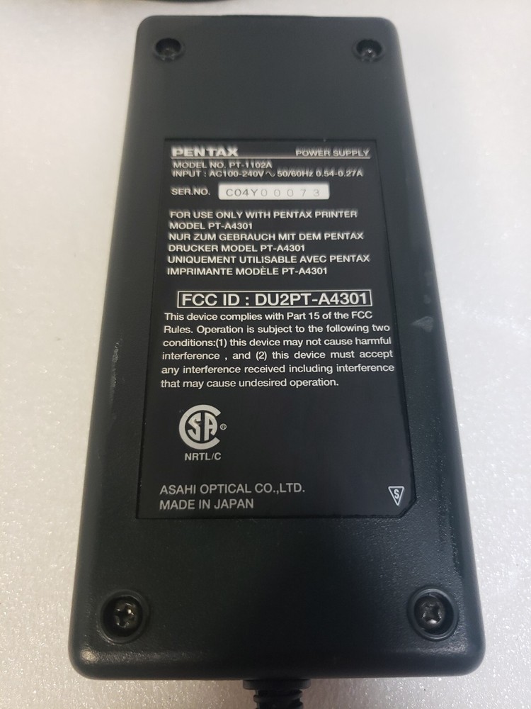 PENTAX PT-1102A CHARGER