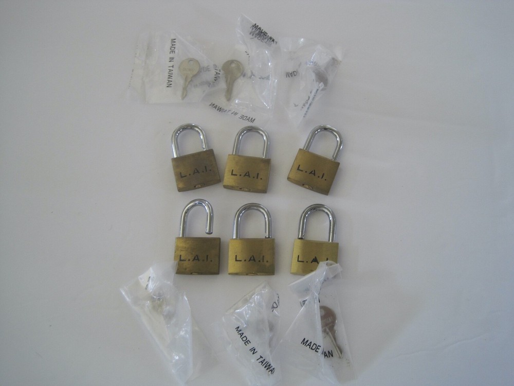 L.A.I. Brass Locks Lot 6 Small