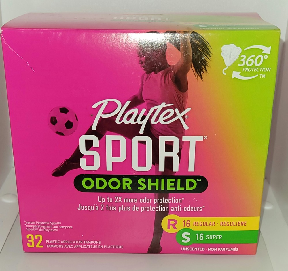 Playtex Sport Odor Shield Tampons-Regular & Super Absorbency DuoPack-Unscented