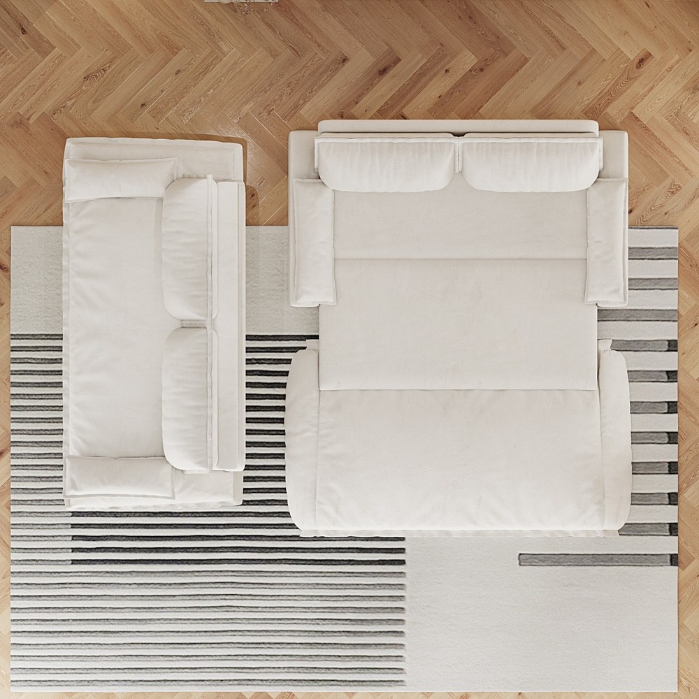 Convertible Sofa Bed 3-in-1 Multi-Function Sleeper Sofa Chair w/ Pull-Out Bed